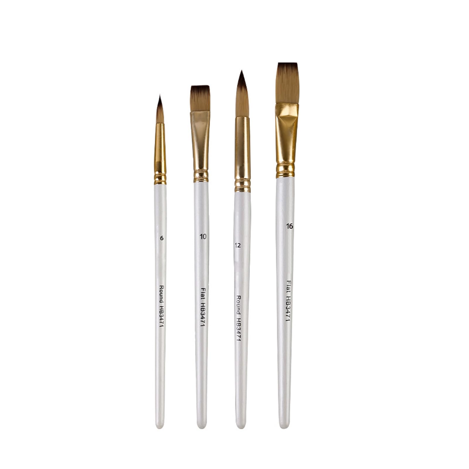2 Fine Tip Nylon Hair Art Brushes Set for Watercolor, Acrylic Paint & Creative Detailing on Canvas Paper Artist Brushes