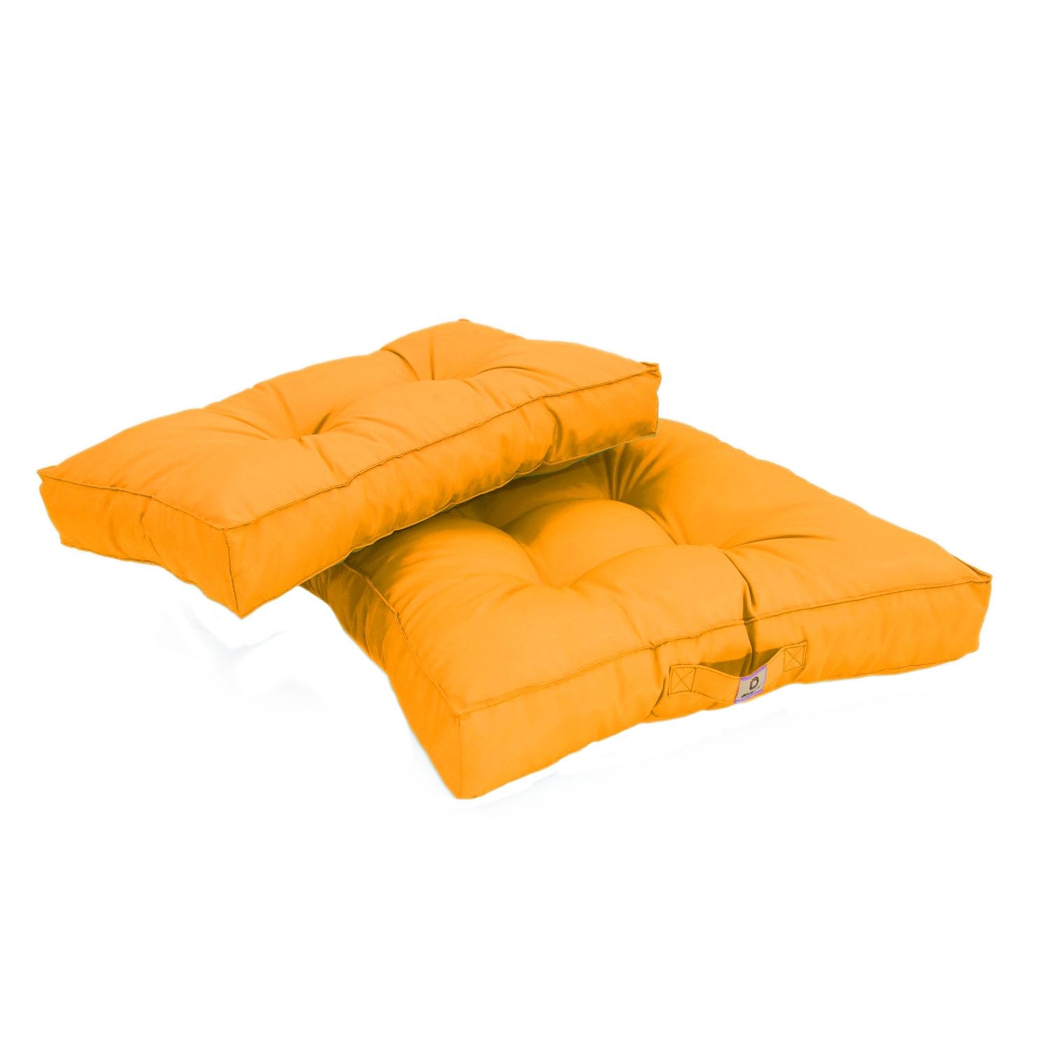 Coussins pour Salon de Jardin 50x50 cm Imperméable Jaune - Coussin de Remplacement pour Fauteuil, Banc & Chaise d'extérieur