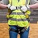 Guardian 00815 Rooftop Safety Kit - 50 ft Vertical Lifeline Assembly | Reusable Temper Anchor | Full Body Harness | Yellow Storage Bucket