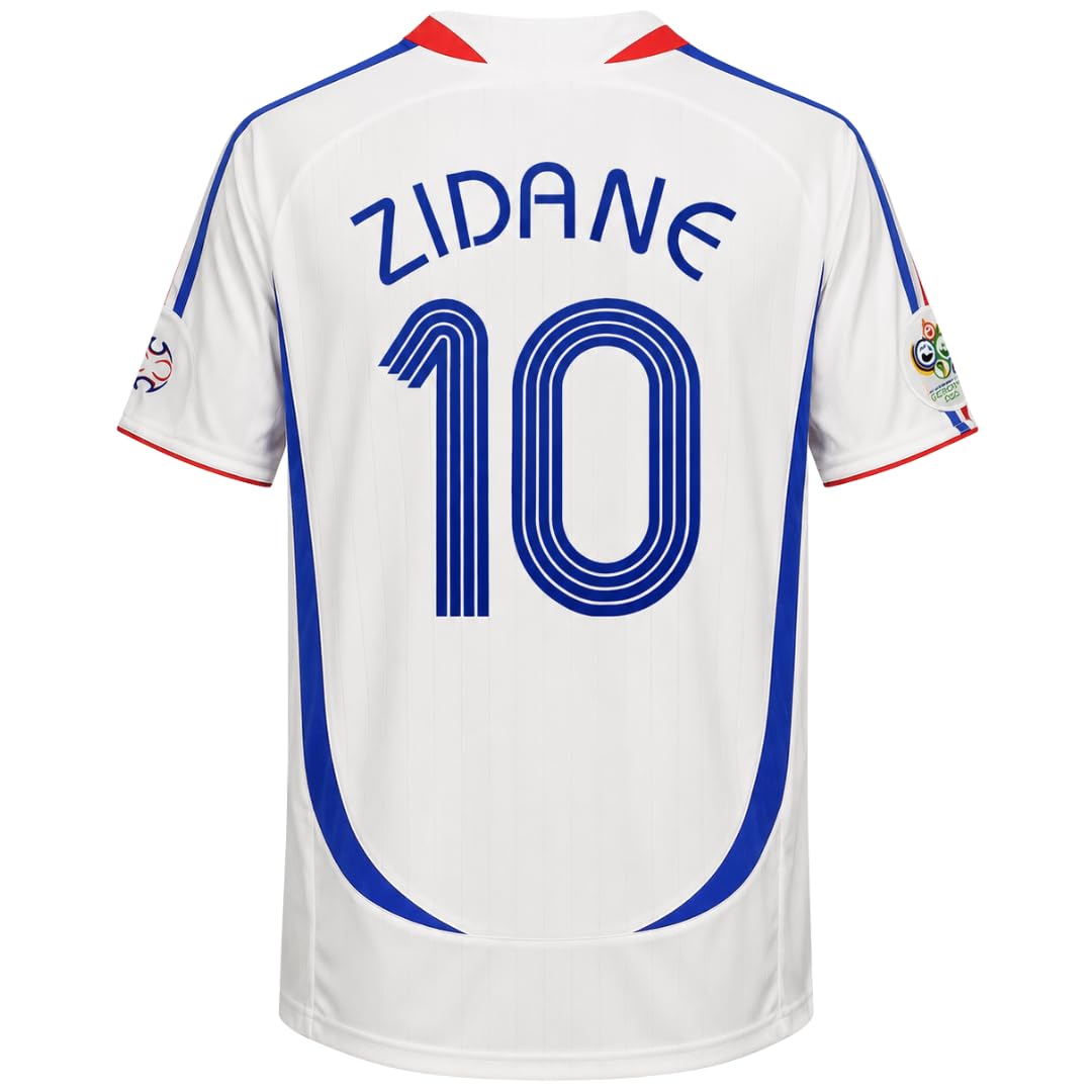 Zidane France Retro Men’s Soccer Jersey Home & Away Short Sleeve for Game Day, Training, or Casual Wear