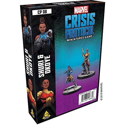 Atomic Mass Games , Marvel Crisis Protocol: Character Pack: Shuri and Okoye, Miniatures Game, Ages 10+, 2+ Players, 45 Minutes Playing Time