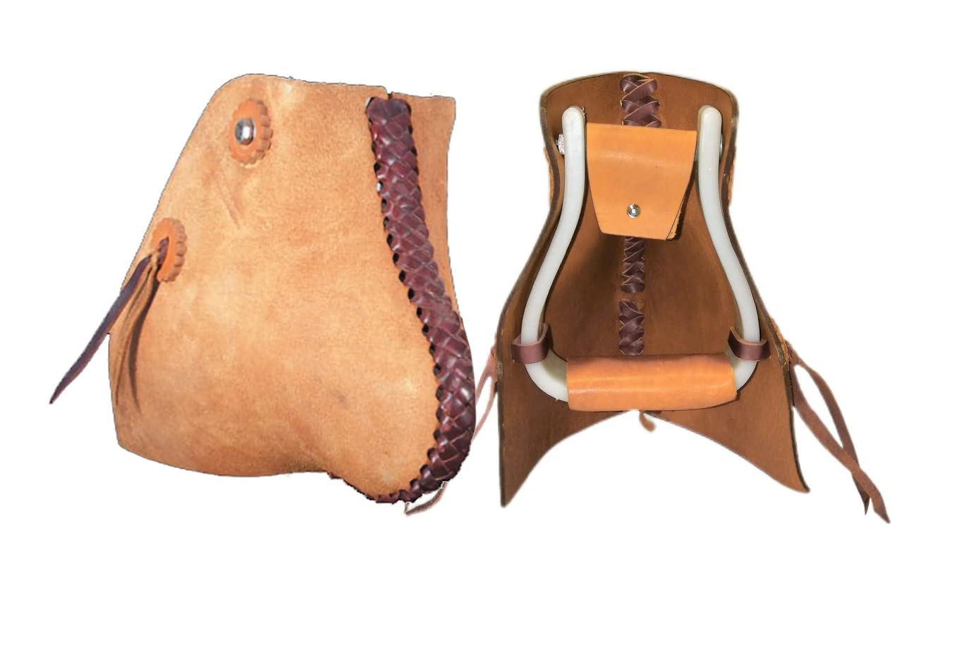Bride D'entraînement Cowboy Tack - Cuir Et Cuir Brut, Modèle 'Sidepull', 1 Oreille, Marron