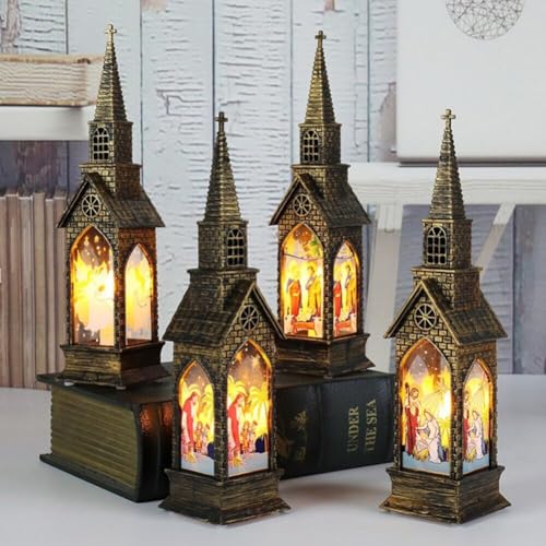 Lámpara de noche LED estilo navideño color bronce miniatura 2