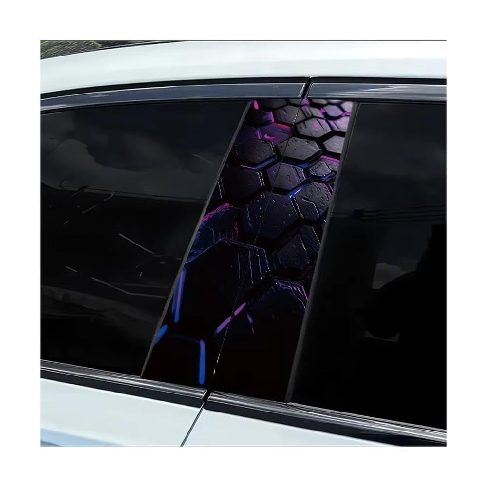 Protection en vinyle nid d'abeille anti-rayures pour pilier B de voiture, lot de 2