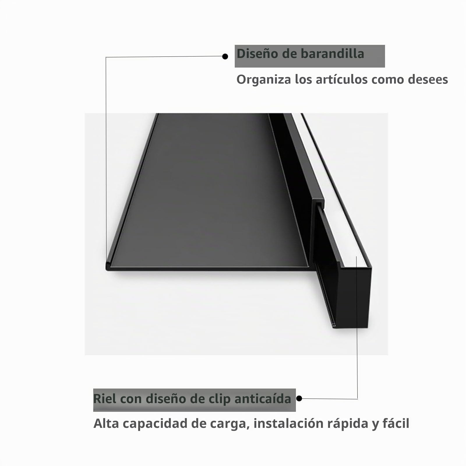 BVCL Estante de Pared Metálico con Iluminación LED - Repisa Moderna para Terraza, Baño, Cocina, Sala, Dormitorio(Gold,100 cm)