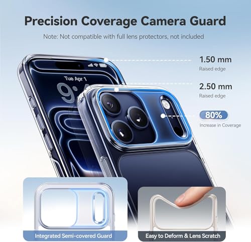Image of REALCASE Stylish Silicone Back Cover Case for iPhone 17 Pro | Scratch Resistant Protective Crystal Clear Transparent Shock Proof Bumper Back Cover Case for iPhone 17 Pro