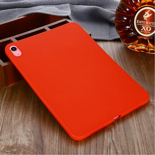 Coque iPad 10e génération 2022 en silicone TPU souple rouge protège votre tablette 10,9 pouces - 7
