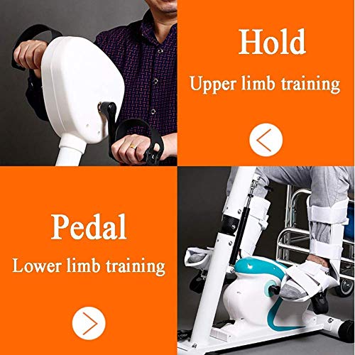Image of Electric Pedal Exerciser, Exercise Bike Stationary, Adjustable Height Arm Leg Indoor Fitness Training Machine, Physical Therapy Rehabilitation Training Bike Machine