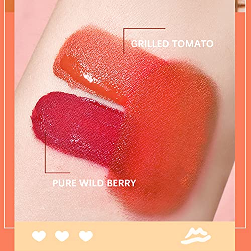 Pasnowfu 2Pcs Matte Lipstick Makeup Set, Waterproof Long Lasting Velvet Moisturizing Lip Stain Earphone Dual-Color Lip Gloss Primer, Non-Stick Cup Lip Make Up Gift Kit For Girls #3 #TOP2