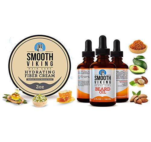Smooth Viking Hydrating Fiber Cream and Beard Oil Conditioner