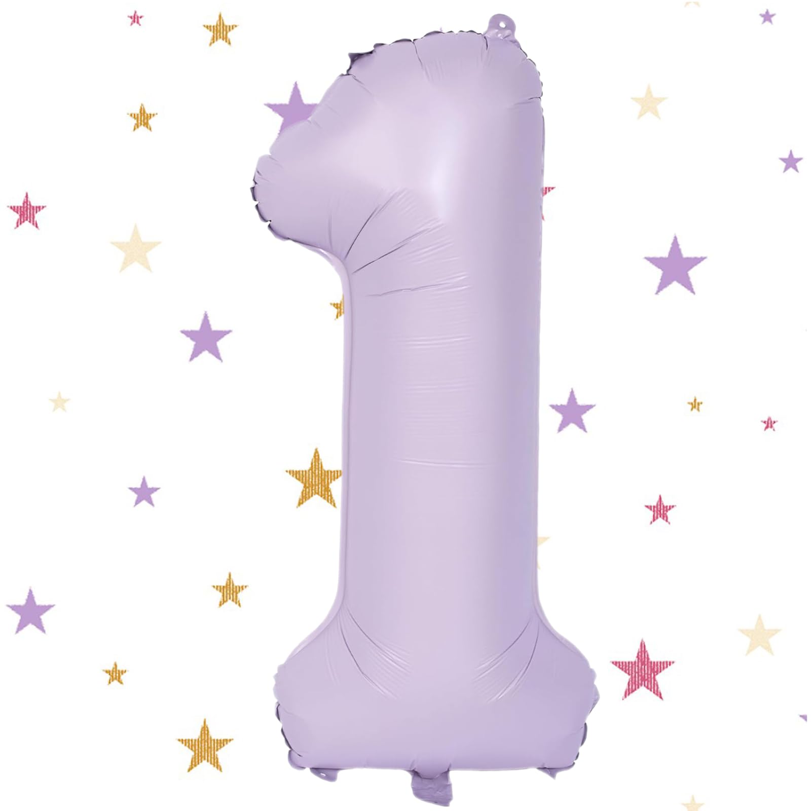 Number 1 Balloons Light Purple, 40inch Large 1 Balloon Helium Balloons,Self Inflating Foil Nmber Balloon One Balloon for 1st Birthday Decorations Boys Girls Birthday Anniversary Decorations — image 1
