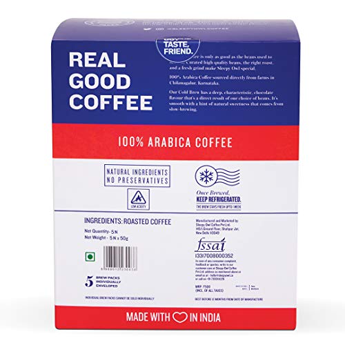 Image of Sleepy Owl Assorted Cold Brew Packs, 5 X 250 g & Coffee Cold Brew Packs (Original) Pouch, 5 X 45 g