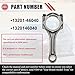 13201-46040 3.0L Engine Connecting Rod w/Bolts Qty 6 for 1993-1998 Toyota Supra and Lexus 1993-1997 GS300/ 1992-1998 SC300 2JZGE 2JZGTE JZA80 JZS147 JZZ31, 1320146040 Piston Conrods