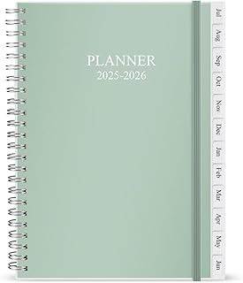 Diary 2025-2026, A5 Weekly/Monthly Planner with Monthly Tabs, 2025 Planner from Jul 2025 to Jun 2026, Twin-Wire Binding,Easy to Organize Your Daily Life,14.8×21cm, Planners 2025-2026 Week to View
