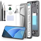 LCD Schermo Per Samsung Galaxy S24 FE S721B/S721U incell Display Di Ricambio Touch Screen Digitizer Parti Di Riparazione Per Galaxy S24 FE S721W/S7210/721N LCD Display Con Strumenti(Nero con Cornice)