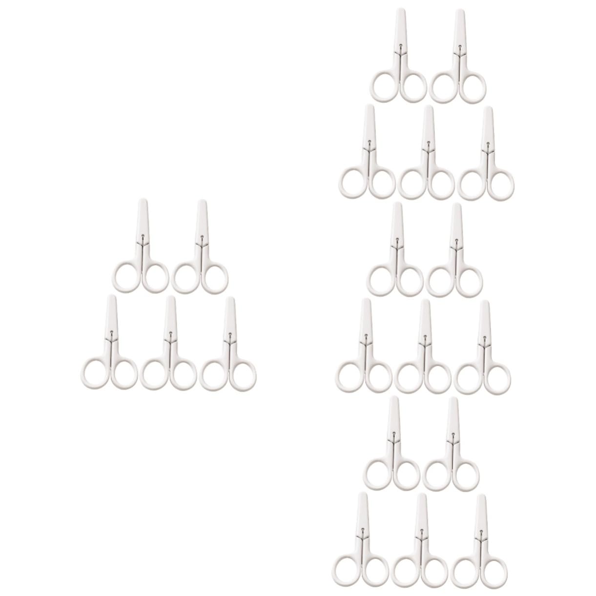 Uonlytech 4 Set Forbici Di Sicurezza Accessorio Per Fornitura Forbici Artigianali Portatili Accessorio Artigianale D'arte Acciaio Inossidabile Bianca 5 Pezzi * 4