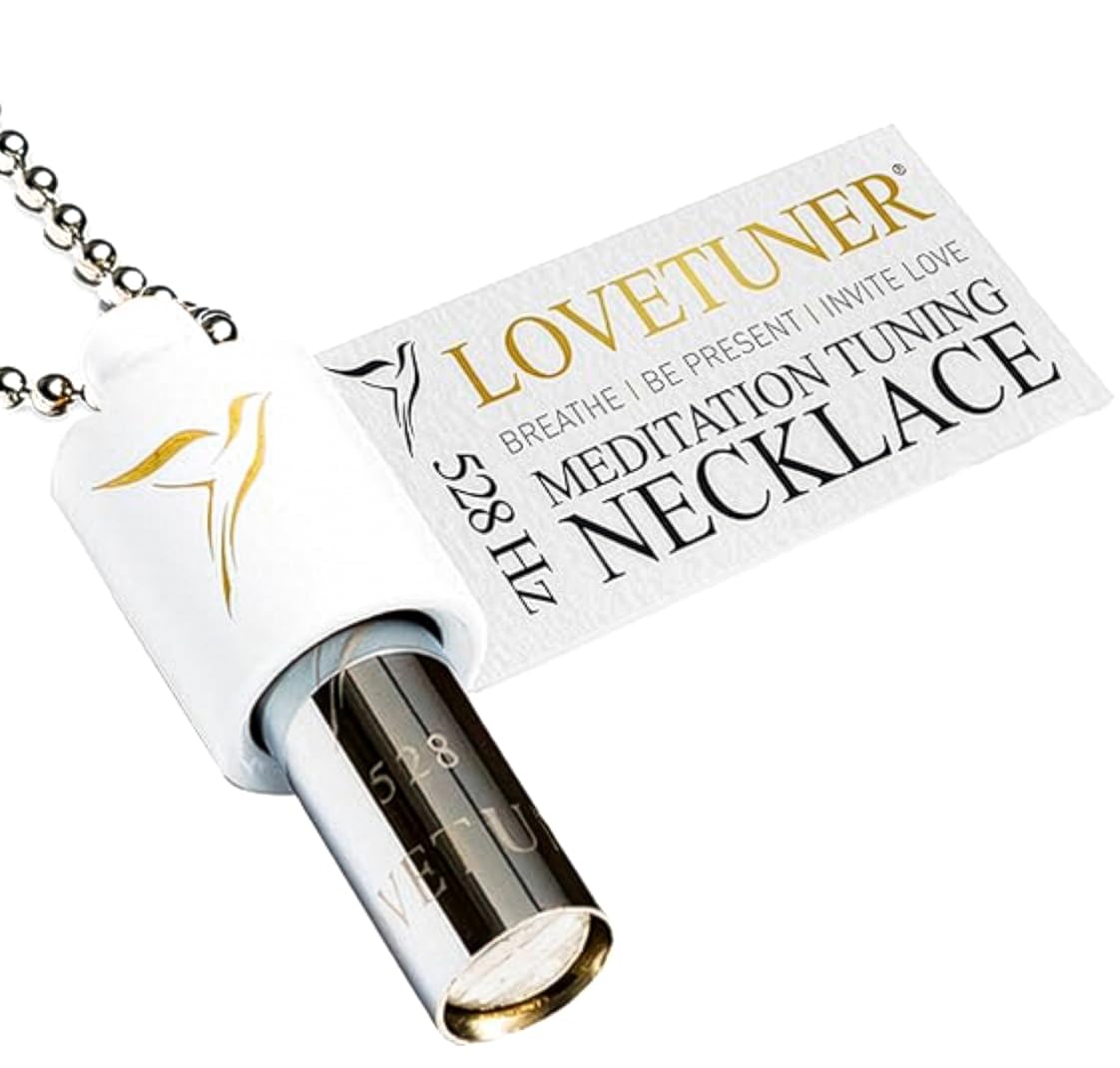 LOVETUNER 528Hz Breathing Necklace for Stress Relief, Mindfulness &amp; Meditation | Sound Healing Whistle for Anxiety, Focus, Calm &amp; Relaxation | Emotional Wellness, Inner Peace &amp; Balance Necklace