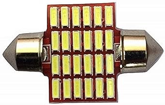CLOUDSALE 24 SMD Led Interior Car Roof Light Universal for Car (White, Size 32Mm, 5W)