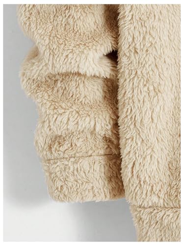 Verdusa Men's Color Block Letter Embroidery Fuzzy Hoodie Long Sleeve Fleece Sweatshirts4