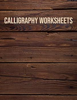 Paperback Calligraphy worksheets: Blank practice sheets book with slanted grid paper: Simple wood cover design Book