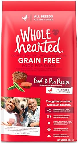 WholeHearted Grain Free All Life Stages Beef & Pea Formula Dry Dog Food, 25 lbs.