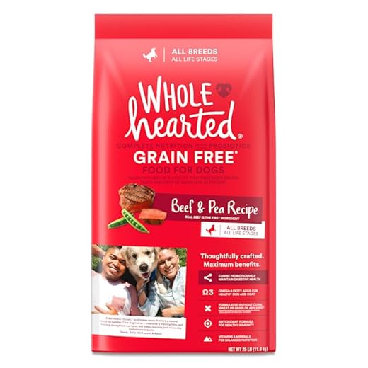 WholeHearted Grain Free All Life Stages Beef & Pea Formula Dry Dog Food 25 lbs.