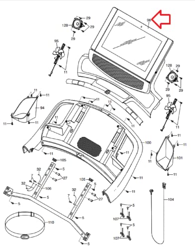 Image of Display Console Assembly 401229 Works with 2950 Treadmill