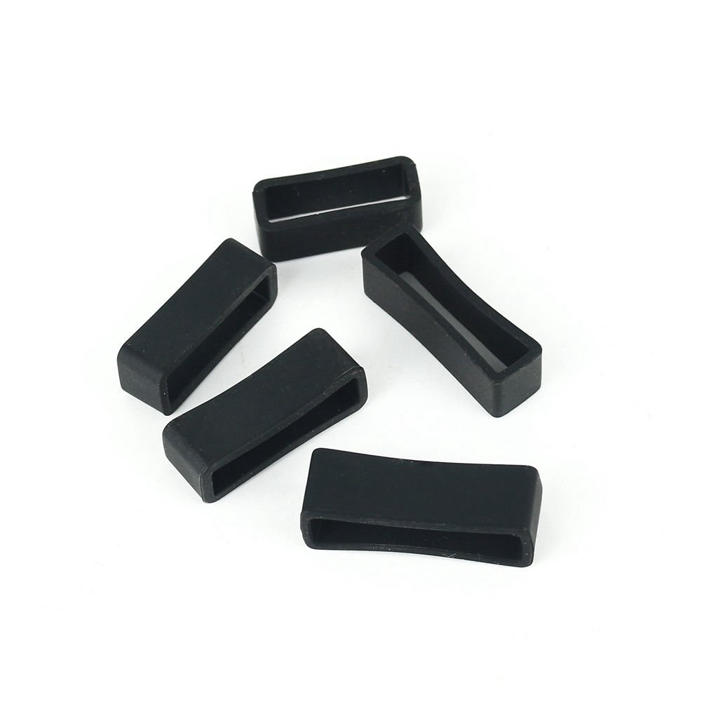 10 Pieces Size 26mm Black Rubber Replacement Keeper Watch Band/Strap Loop for Men Women