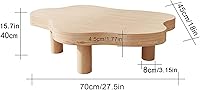 Vista 2 de Mesa auxiliar de nube irregular con 3 patas, mesa de café moderna de borde redondo grueso, bonita mesa auxiliar auxiliar para sala de estar