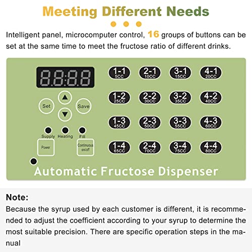 Automatic Fructose Dispenser 2.11Gallon Sugar Syrup Dispenser Machine Stainless Steel Fructose Quantitative Machine #TOP2