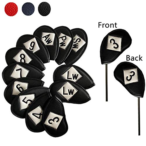 FINGER TEN Golf Head Covers Iron Set 12 Piece 3 4 5 6