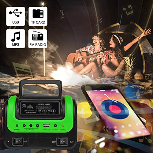 Solar Generator - Portable Generator With Solar Panel,Solar Power Generators Portable Power Station With Flashlight,Emergency Generator Solar Powered For Home Use Camping Hunting Emergency(Green) #TOP2