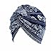 Produktbild Amorar Chemotherapie Hut, Womens Elephant Printed Twist Plissee Haar Wrap Stretch Turban Baumwolle Chemo Schlaf Cap, Haar Wrap Elastic Headwear Kopftuch Hut für Krebs,EINWEG Verpackung