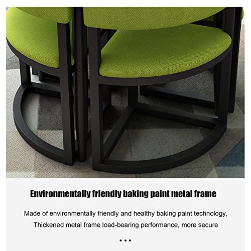 Kukixo Office Modern Conference Room Table,Business Coffee Table Dining Table And Chair Combination,80Cm Small Round Picnic Tables Garden Furniture Combination Sets Home Office Kitchen (Color : Gray) #TOP5