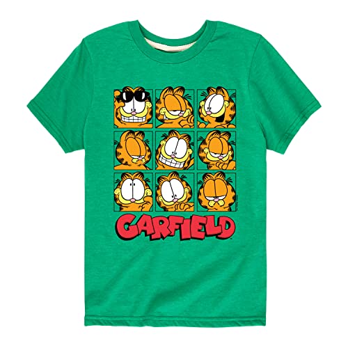 HYBRID APPAREL - Garfield - Faces Grid - Toddler and Youth Short Sleeve Graphic T-Shirt