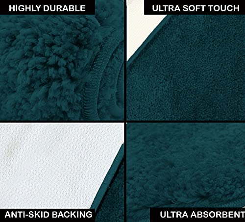Image of Flooring India Co Newman Carpet 2500 GSM Super Soft Anti Skid Area Rugs for Home Decor, Bedroom (4x6 Feet, Teal)