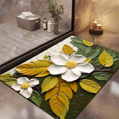 Image of 2025 New 3D Patterned Anti Slip Water Soaking Floor Mat, Water Absorbent Non Slip Bath Mat, Quick Dry Mat for Bathroom, Door Mat for Home, Kitchen, Office (Pack of 1)