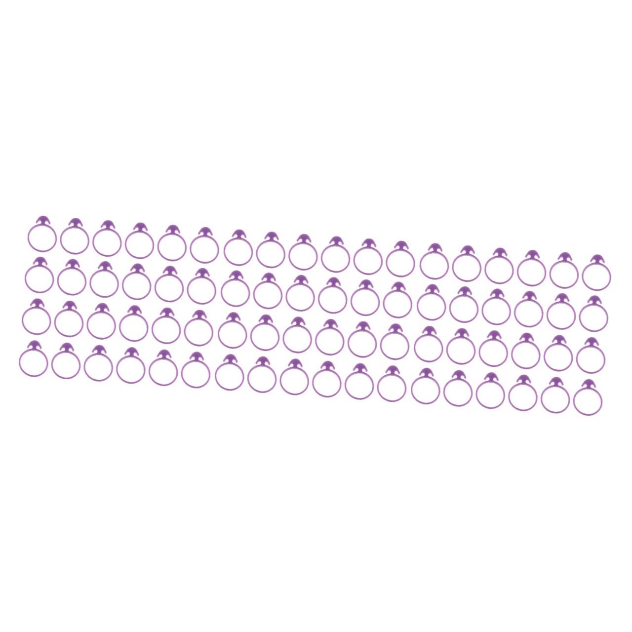 Alipis 144 Piezas sellados Bolsas para Decorar Pasteles Bolsas de Silicona para Decorar Sellado de Bolsas para Pasteles Banda elástica Crema Mangas pasteleras Metro Púrpura