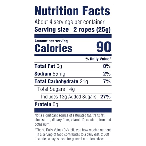 Image of SweeTARTS Ropes Tangy Strawberry Candy, Soft & Chewy, 3.5 oz, 12 Pk