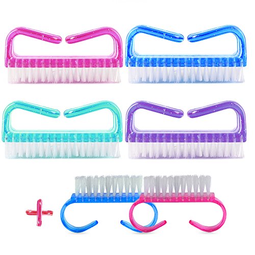 Nail Brush For Cleaning Fingernail Scrub Brush, Multiple Colors and Easy Use, 4 Pieces