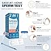 Sperm Check – 2 in 1 Fertility, Easy Home Screening for Fertility Planning, at-Home Male Sperm Test Kit, Easy to use, Accurate Semen Concentration Result in Minutes.