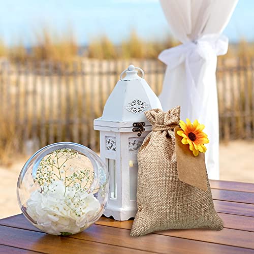 Sacs en toile de jute à cordon pour dragées et déco de table - 6