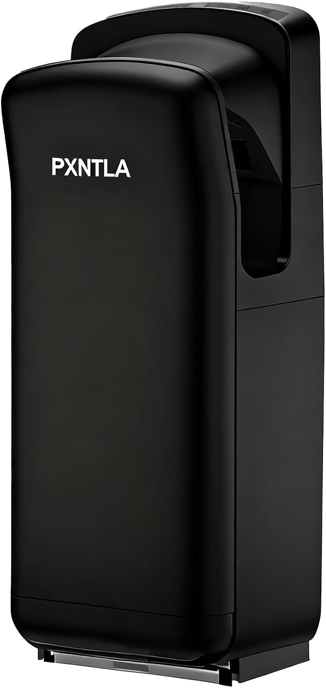 Vertical Hand Dryer - Hand Dryers for Commercial Bathrooms with HEPA Filter - Hand Dryer for Modern Home Bathrooms with High Speed Jet Air Motor (Black)