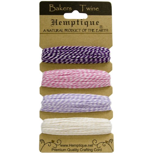 Hemptique Cotton Baker's 2-Ply Twine, 120', Raspberry Sorbet