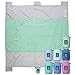 Sand Escape Compact Outdoor Beach Blankets / Picnic Blanket- 7' X 9' 20% Bigger Than Other Blankets. Made From Strong Parachute Nylon. Includes Built In Sand Anchors & Valuables Pocket