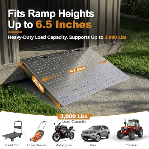 ISINGROWTH Shed Ramp 1500lbs Steel for Riding Mower ATV Motorcycle by ISINGROWTH - Used condition - Image 2
