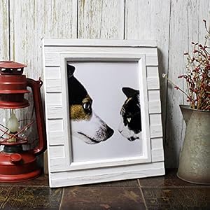 CVHOMEDECO. 8x10 Picture Frame Made of Solid Wood High Definition Glass Rustic Primitive Design Photo Frame for Tabletop Display and Wall Mounting, Distress White CVHOMEDECO 8×10 Picture Frame Made of Solid Wood High Definition Glass Rustic Primitive Design Photo Frame for Tabletop Display and Wall Mounting Distress White