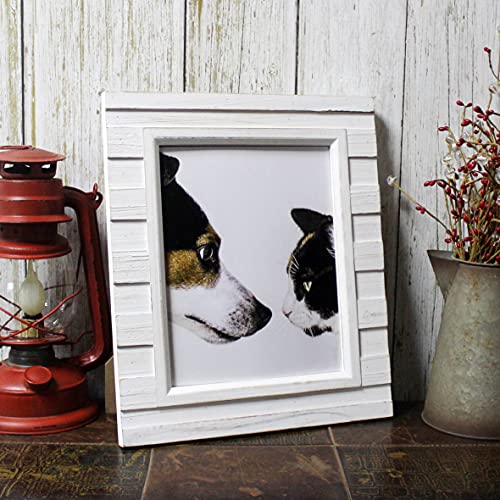 CVHOMEDECO-8×10-Picture-Frame-Made-of-Solid-Wood-High-Definition-Glass-Rustic-Primitive-Design-Photo-Frame-for-Tabletop-Display-and-Wall-Mounting-Distress-White CVHOMEDECO 8×10 Picture Frame Made of Solid Wood High Definition Glass Rustic Primitive Design Photo Frame for Tabletop Display and Wall Mounting Distress White