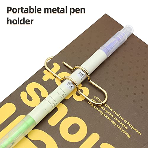 Mmq Pen Clips 15 Pack, Metal Pen Clips Multi Function Pencil Holder Clips Portable Metal Pen Holder Clips For Notebook Paper Clipboard Journals Ticket (Gold+Silver+Rose Gold) #TOP1