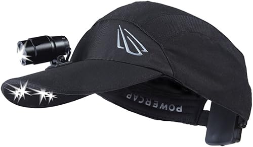 Miniatura 2 de POWERCAP LED EXP200 - Sombrero de faro de alta calidad, ultra brillante, manos libres, iluminado, con pilas, color negro (HLH-1606)